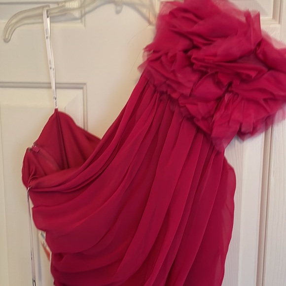 NWT One shoulder pink dress - Picture 2 of 3